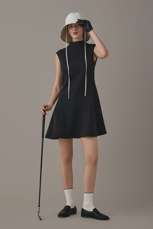 FLOATING MINI DRESS - Black
