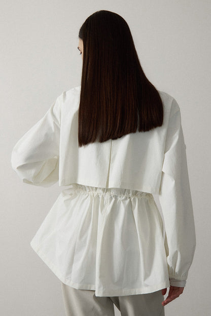 DRAWSTRING LIGHT JACKET - White