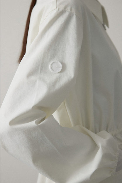 DRAWSTRING LIGHT JACKET - White