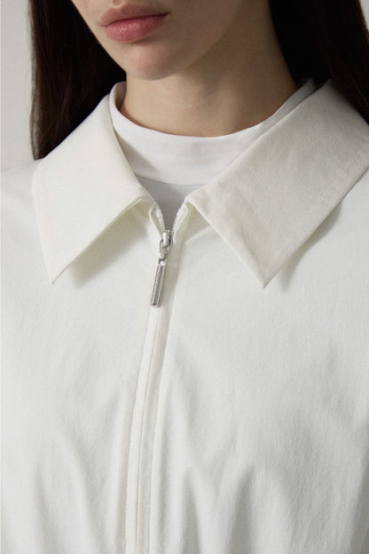 DRAWSTRING LIGHT JACKET - White