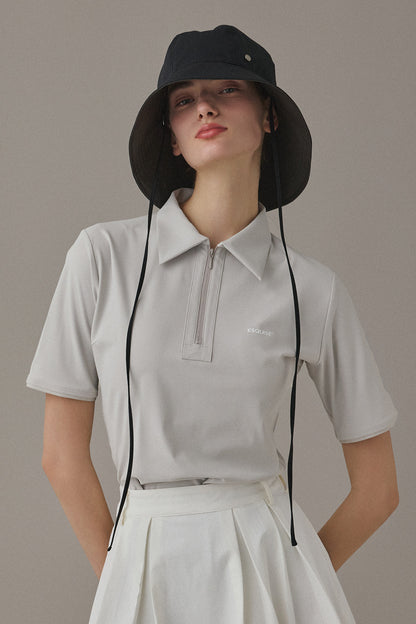 MODERN ZIP POLO - Clay