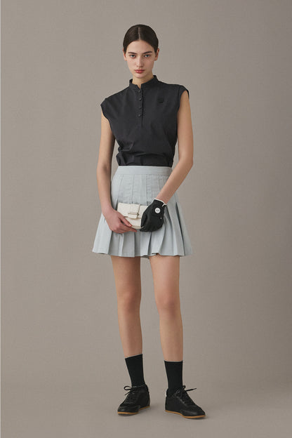 FLOWING PLEATS SKIRT - Soft Blue