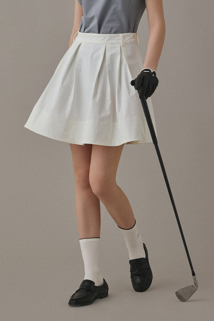 ROMAN FLARE SKIRT - White