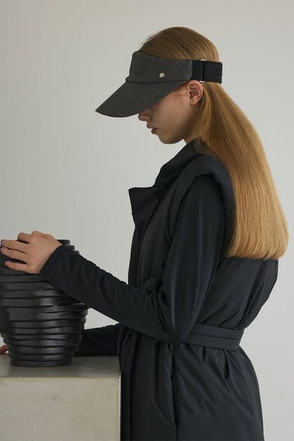 GLEN CHECK CURVE VISOR - Gray