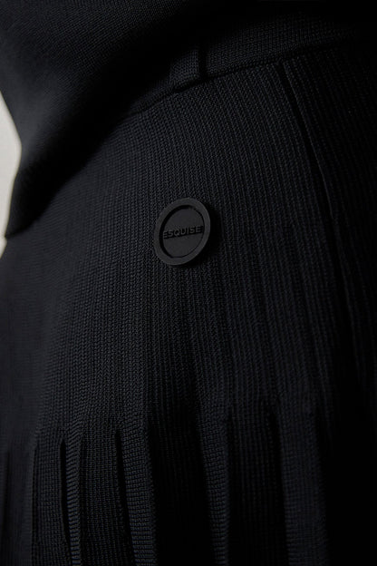 RECYCLED SMOOTH-KNIT PLEATS - Black