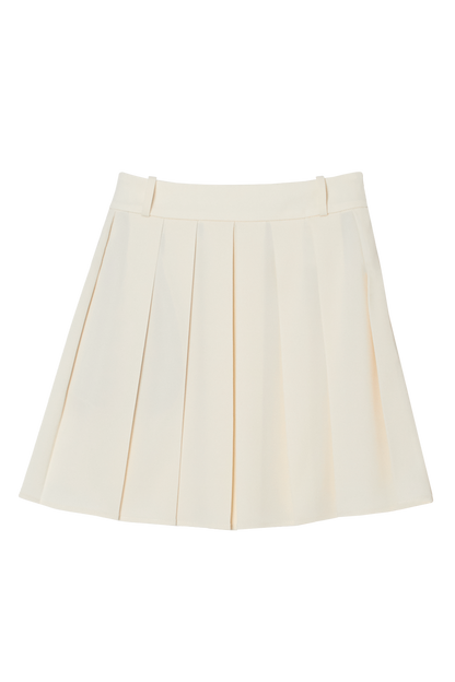 CLASSIC PLEATS SKIRT - Cream