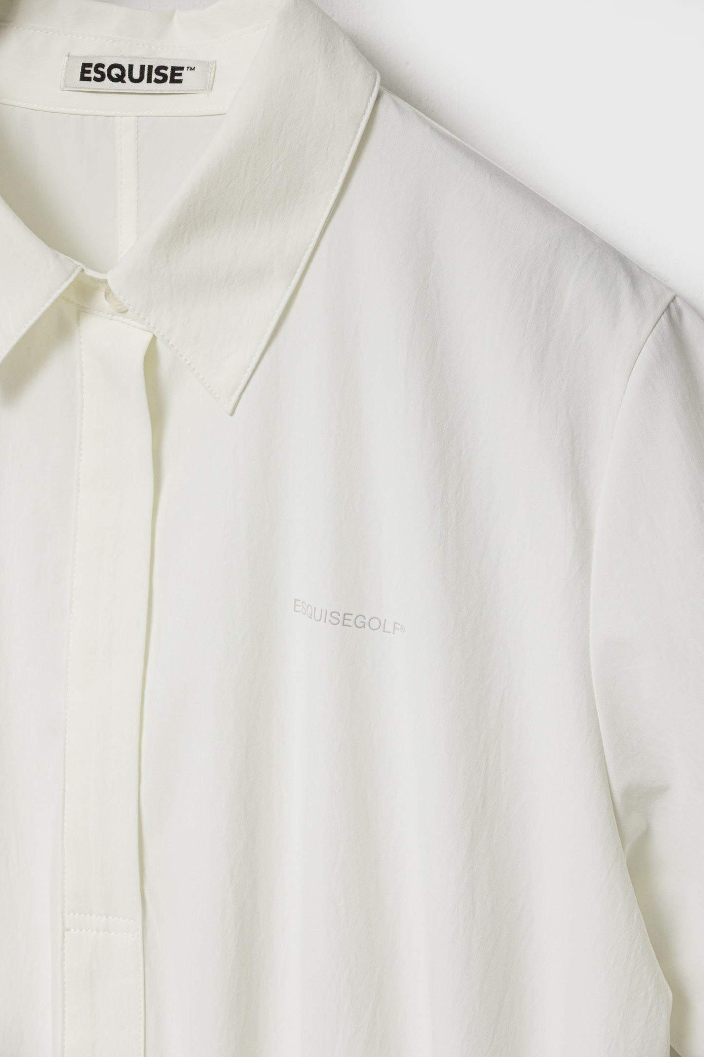 DRAWSTRING SHIRT DRESS - White