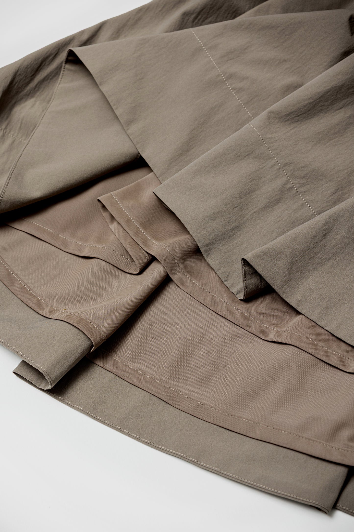 DRAWSTRING SHIRT DRESS - Brown