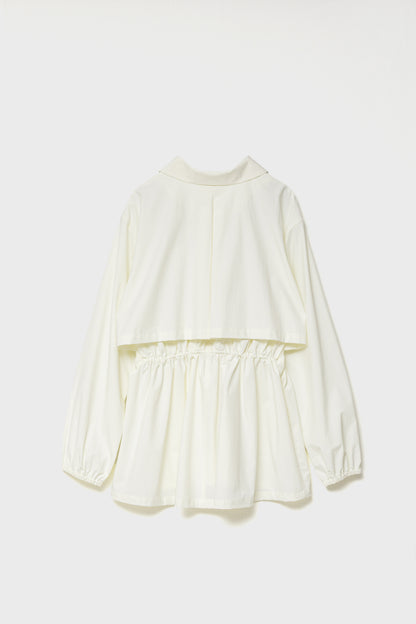 DRAWSTRING LIGHT JACKET - White