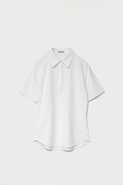 AIRY STRETCH POLO - White