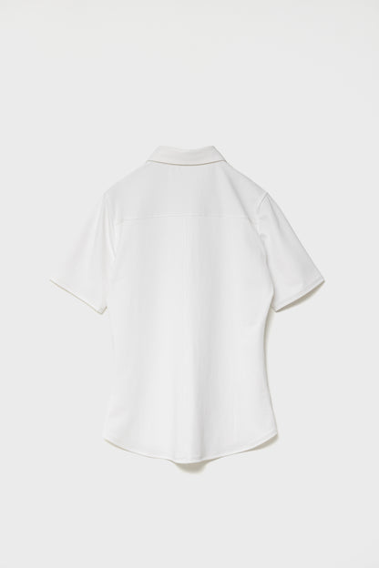 AIRY STRETCH POLO - White