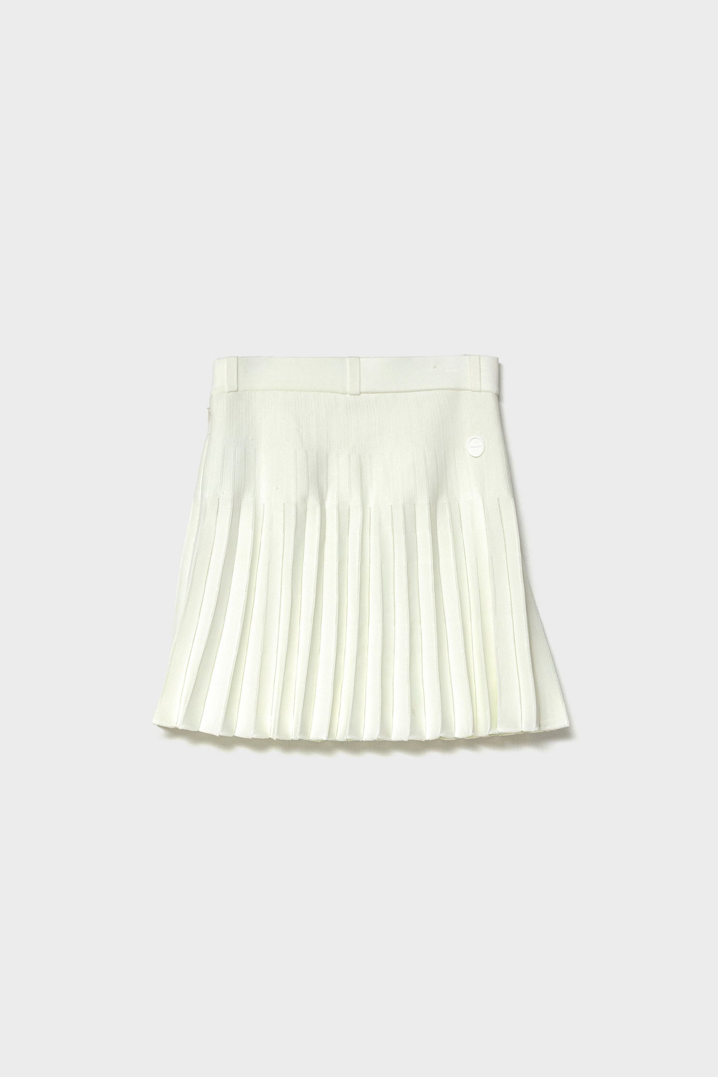 RECYCLED SMOOTH-KNIT PLEATS - White