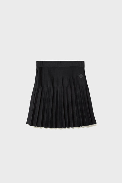 RECYCLED SMOOTH-KNIT PLEATS - Black