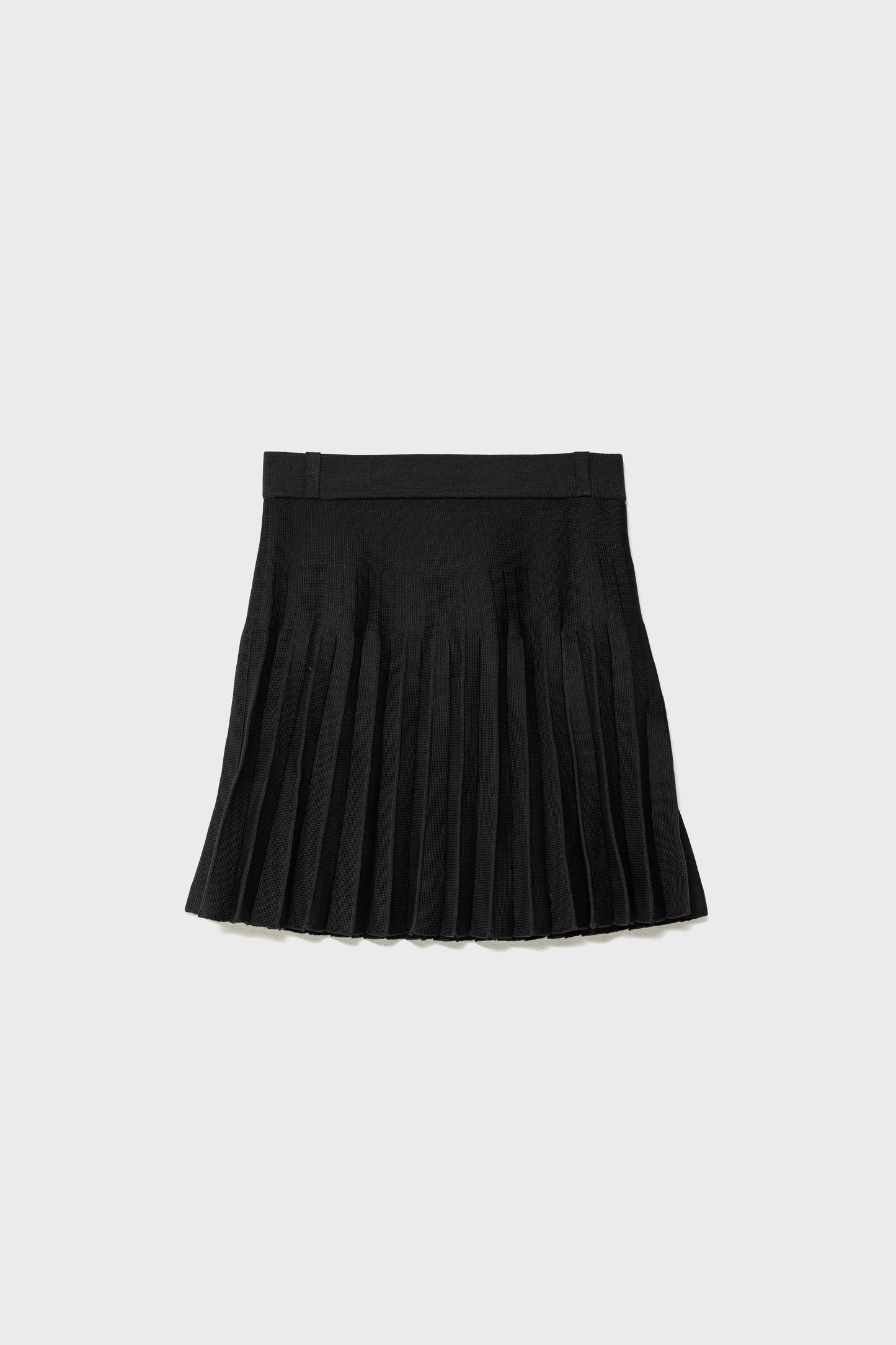 RECYCLED SMOOTH-KNIT PLEATS - Black