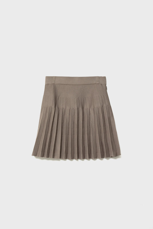 RECYCLED SMOOTH-KNIT PLEATS - Beige