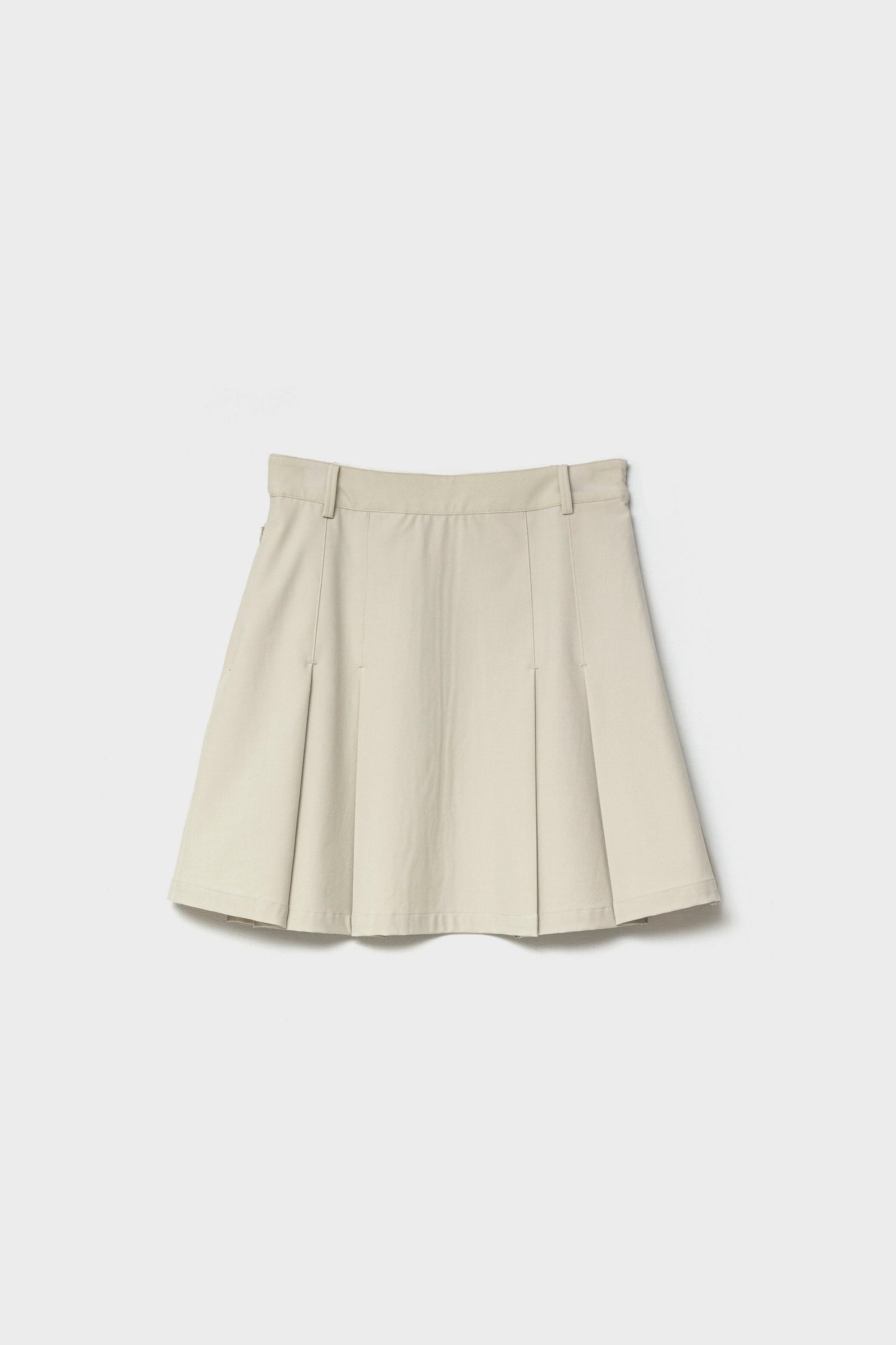 SILK TOUCH PLEATED SKIRT - Light Beige