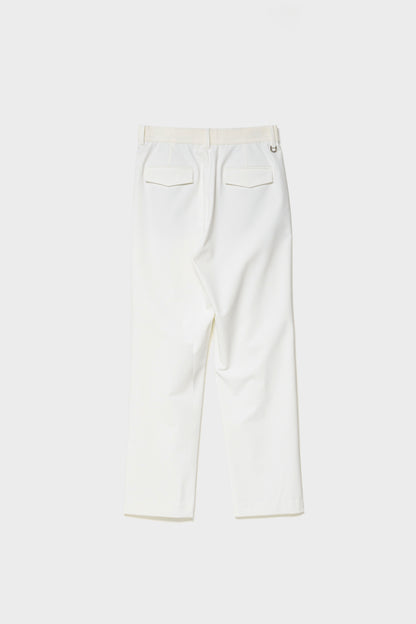 RELAXED DOUBLE PLEATS TROUSERS - White