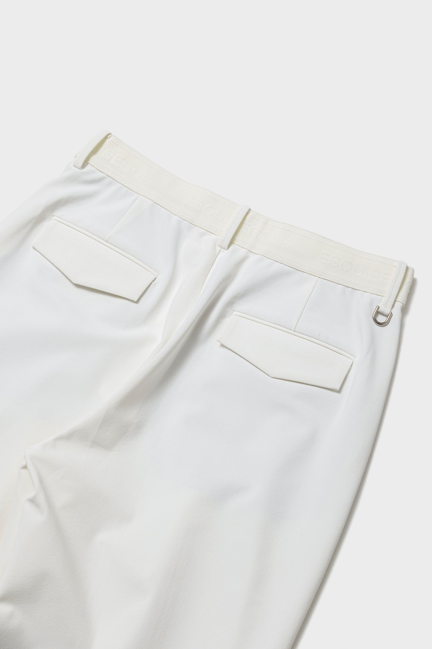 RELAXED DOUBLE PLEATS TROUSERS - White