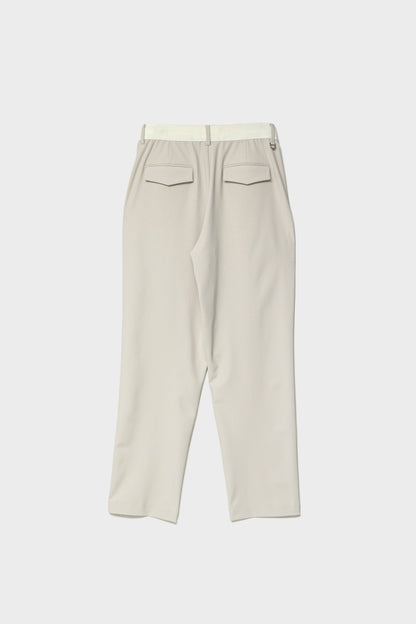 RELAXED DOUBLE PLEATS TROUSERS - Beige