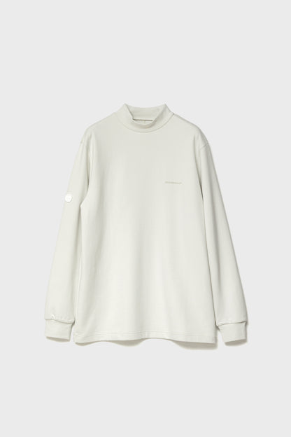 RELAXED STRETCH MOCKNECK - White