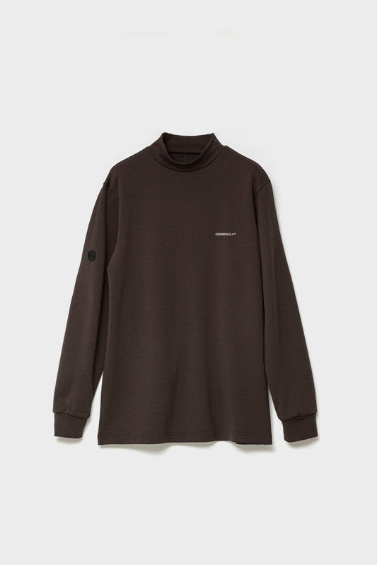 RELAXED STRETCH MOCKNECK - Brown