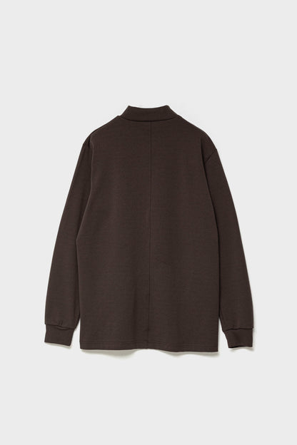 RELAXED STRETCH MOCKNECK - Brown