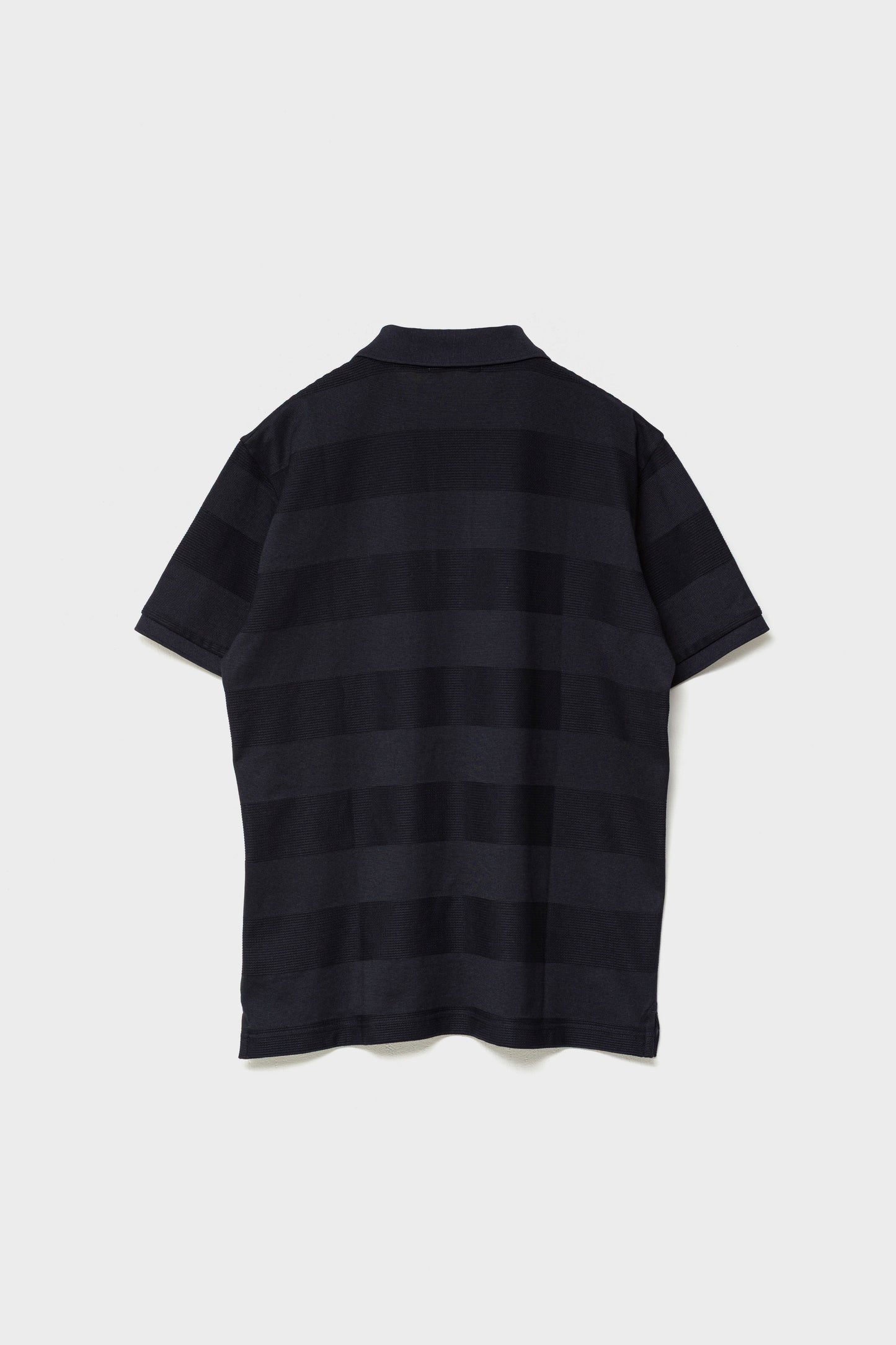 JACQUARD STRIPED POLO - Navy