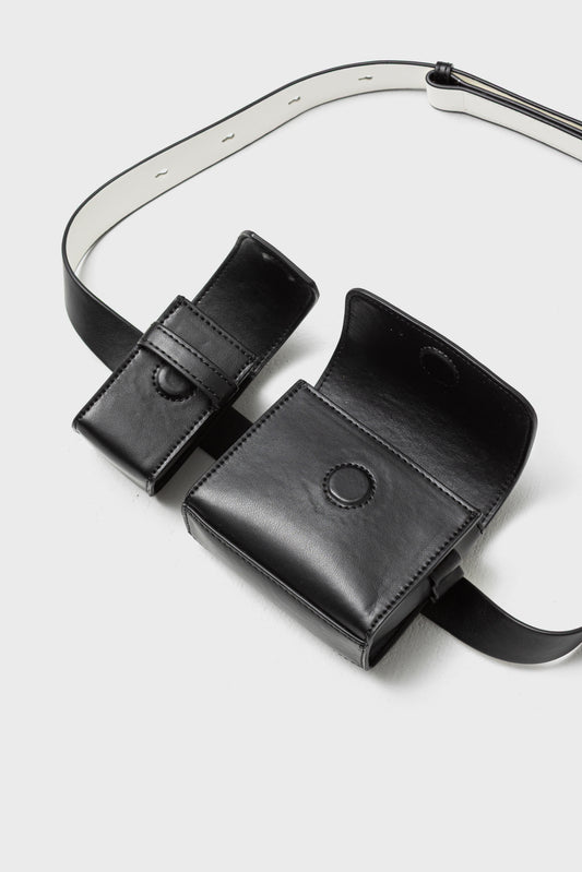 DUO FORMS WAIST BAG - Black
