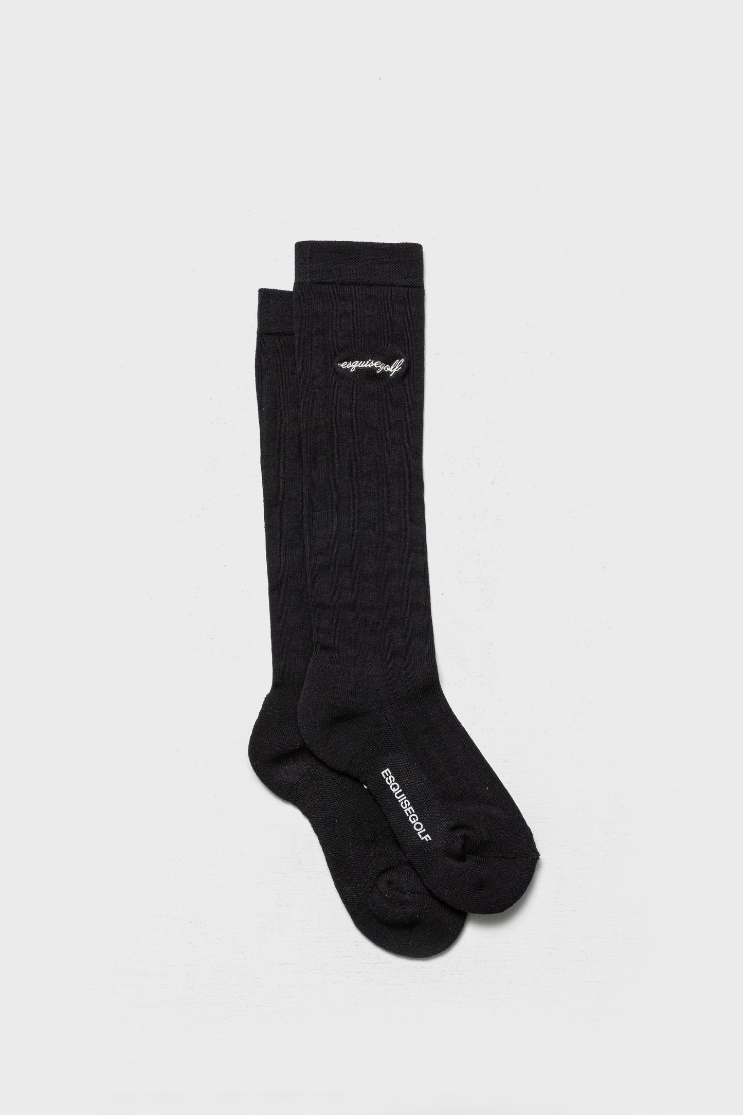 RIBBED HIGH SOCKS - Black