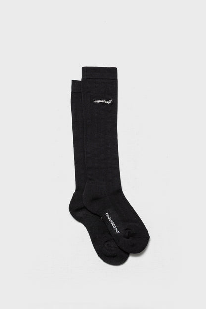 RIBBED HIGH SOCKS - Black