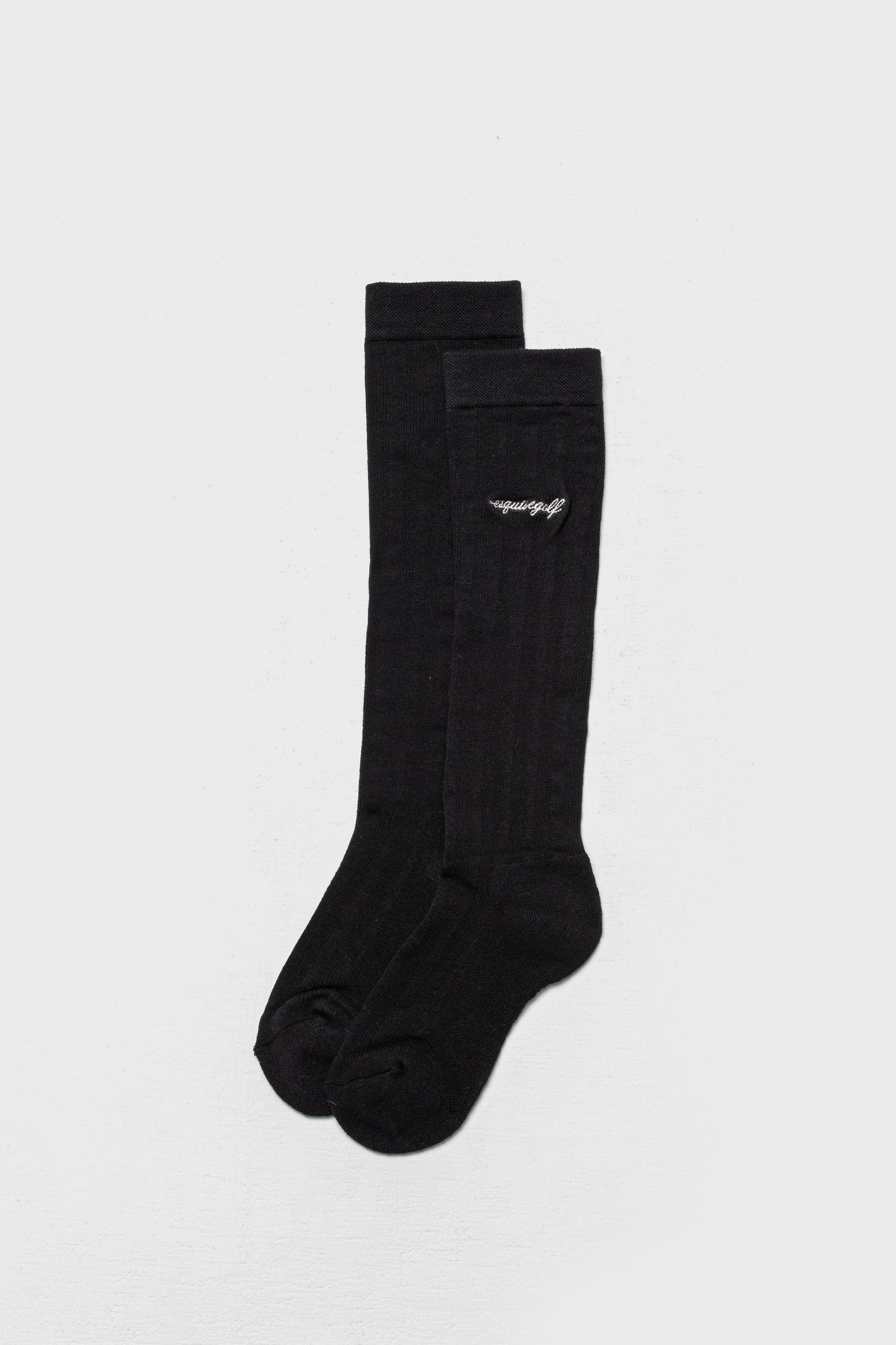 RIBBED HIGH SOCKS - Black
