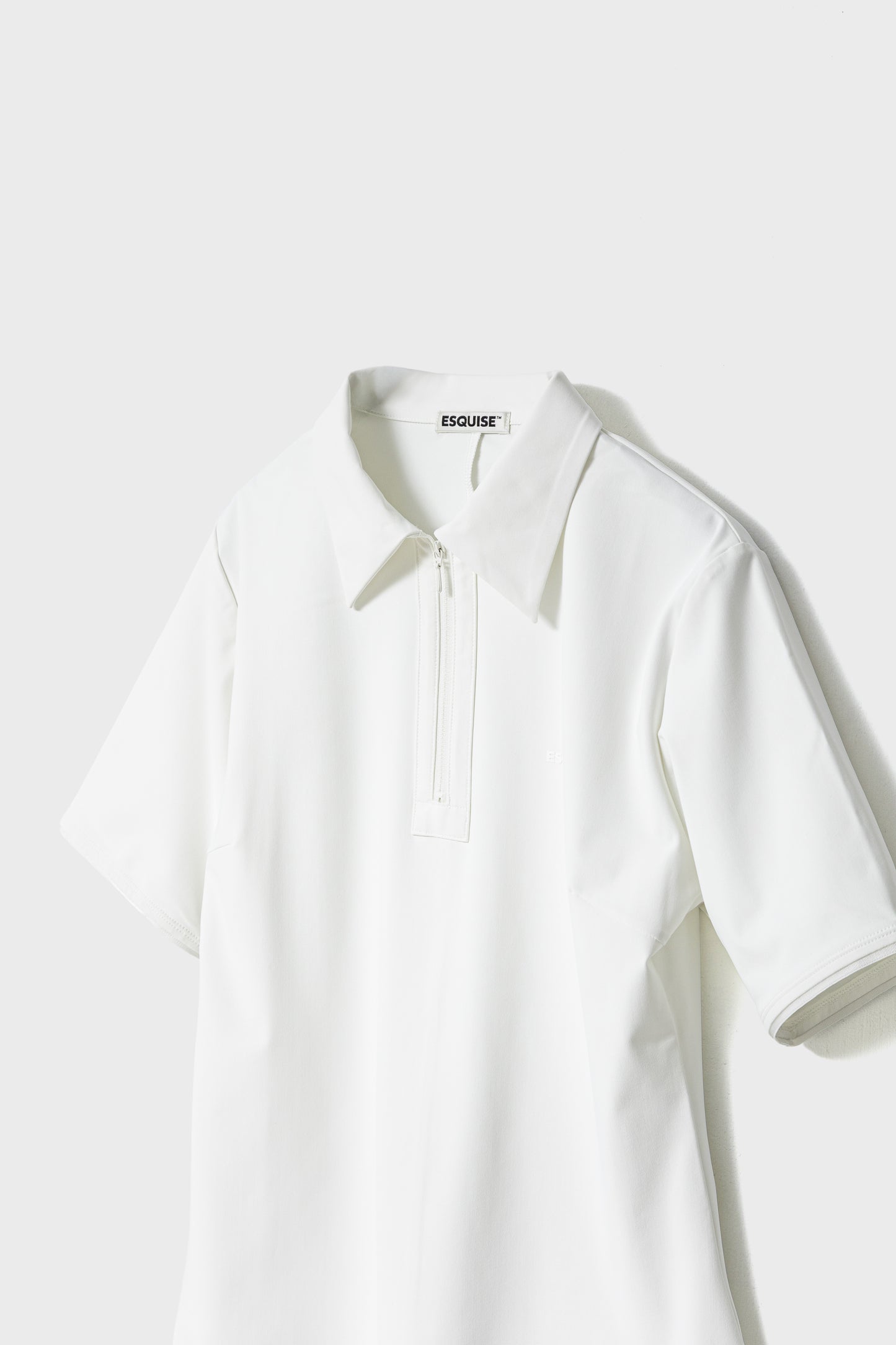 MODERN ZIP POLO - White