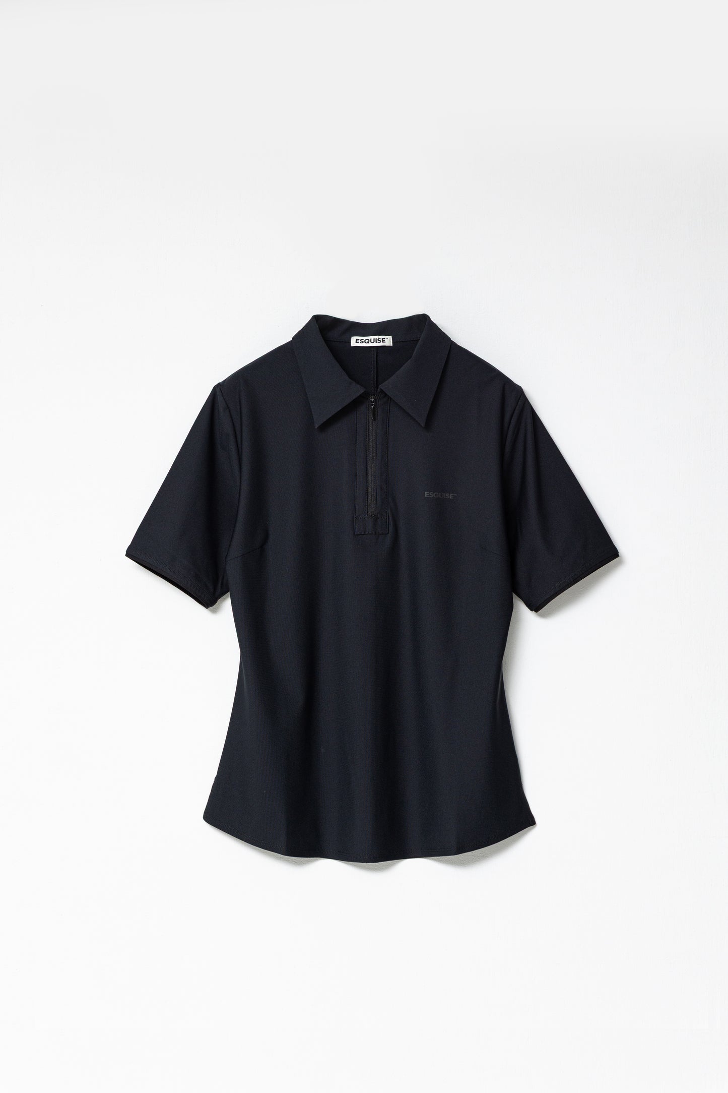 MODERN ZIP POLO - Black