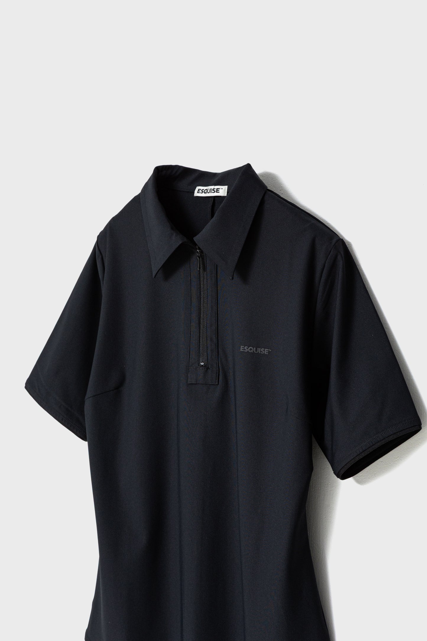 MODERN ZIP POLO - Black