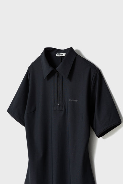 MODERN ZIP POLO - Black