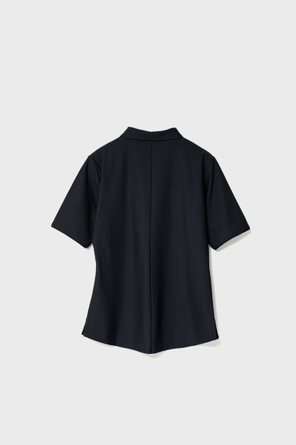 MODERN ZIP POLO - Black
