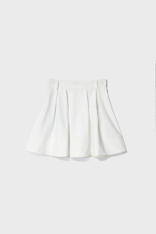 ROMAN FLARE SKIRT - White