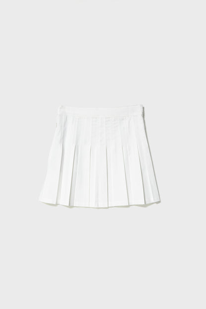 FLOWING PLEATS SKIRT - White