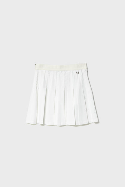 FLOWING PLEATS SKIRT - White