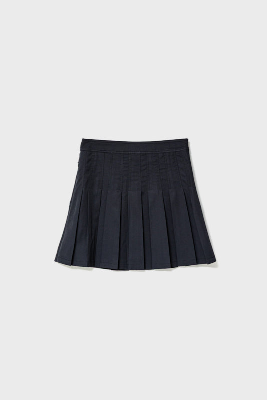 FLOWING PLEATS SKIRT - Black
