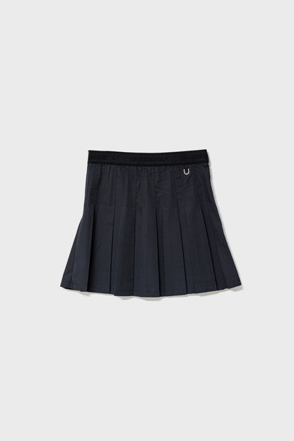 FLOWING PLEATS SKIRT - Black