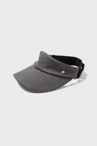 GLEN CHECK CURVE VISOR - Gray