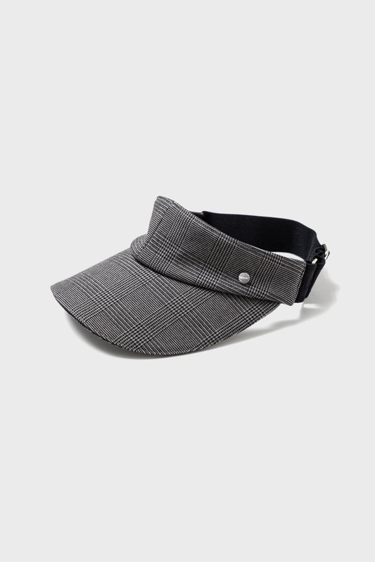 GLEN CHECK CURVE VISOR - Gray