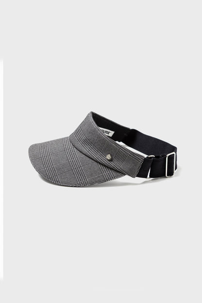 GLEN CHECK CURVE VISOR - Gray