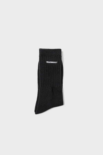 PREMIUM PILE CREW SOCKS - Black