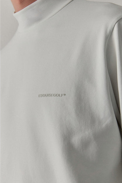 RELAXED STRETCH MOCKNECK - White